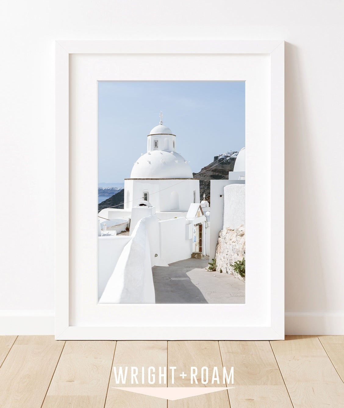 Greece Church | Santorini Blue Art Print