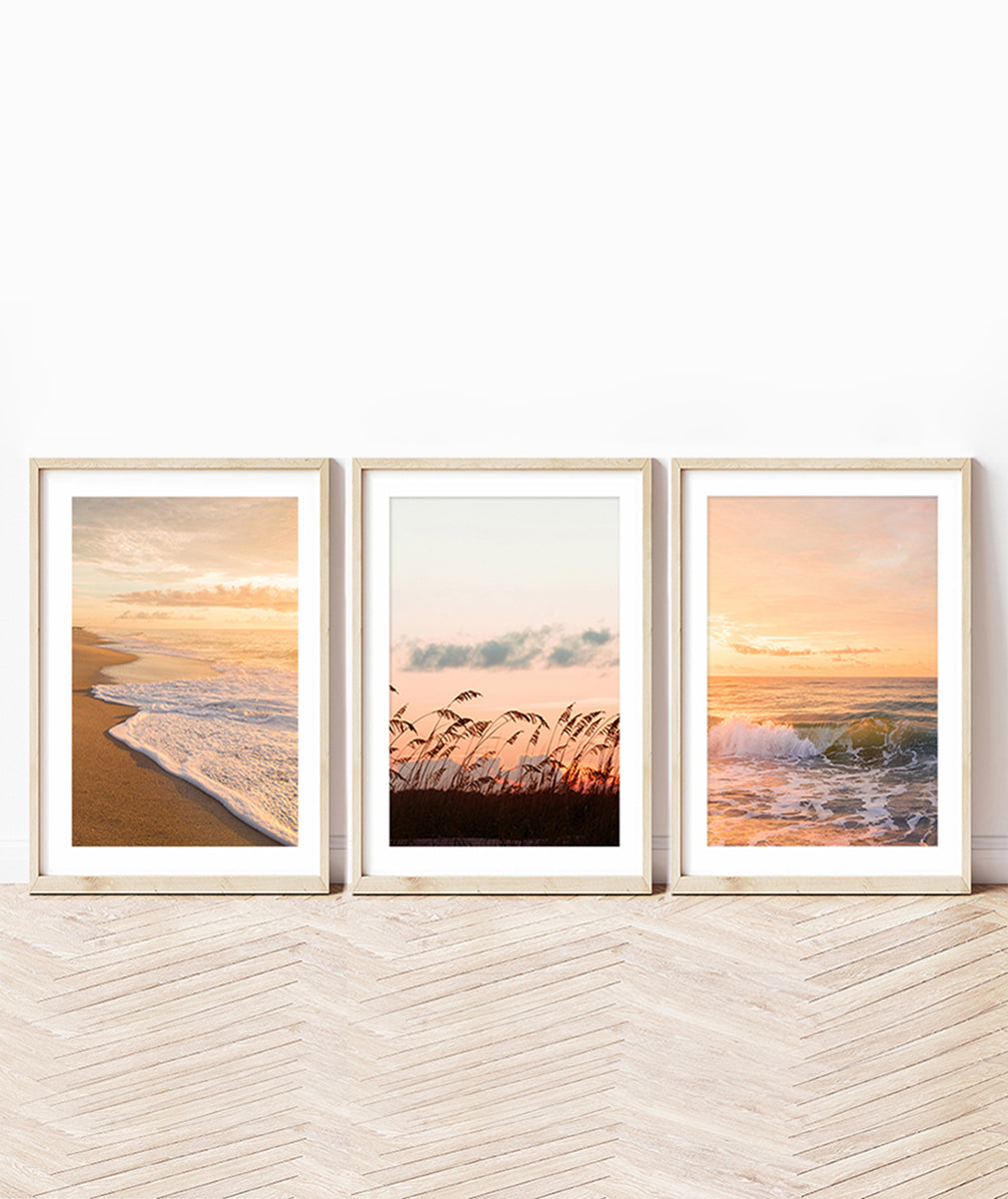  Beach Sunset View 3D Window Effect Canvas Wall Art Picture  Print (30X20), Bedroom: Posters & Prints