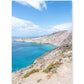 Blue and White Aegean Sea Landscape in Milos, Greece