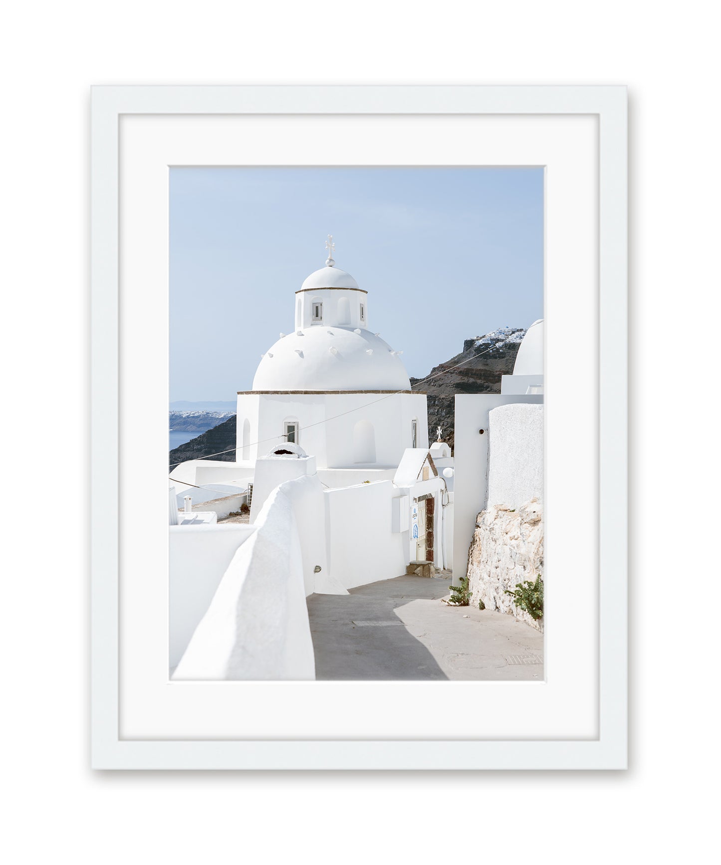 Greece Church | Santorini Blue Art Print