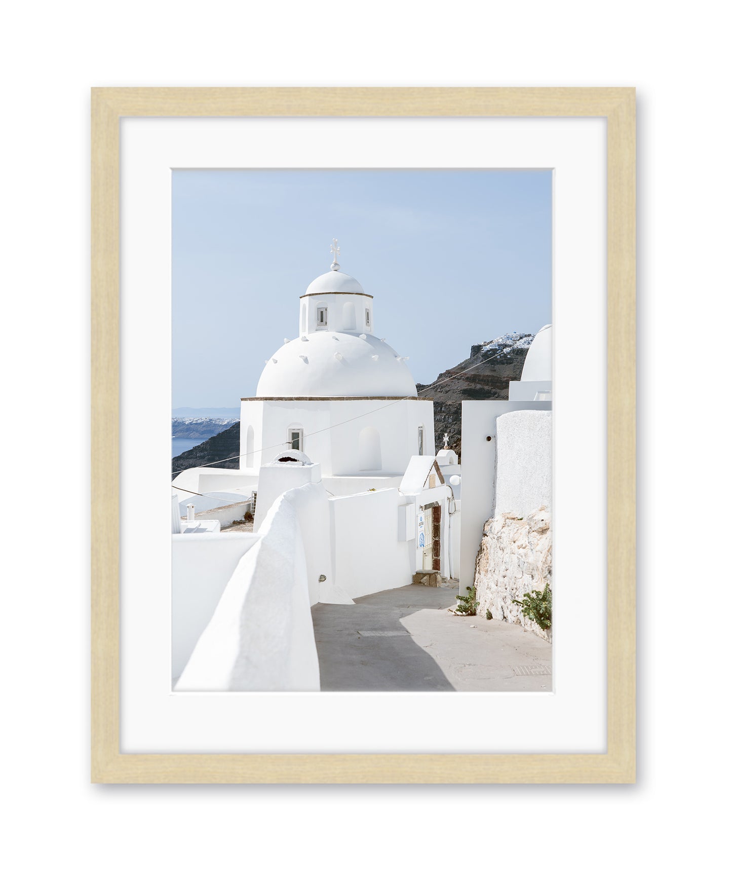 Greece Church | Santorini Blue Art Print