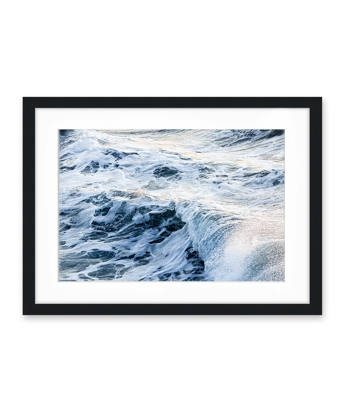 minimal indigo wave ocean photograph