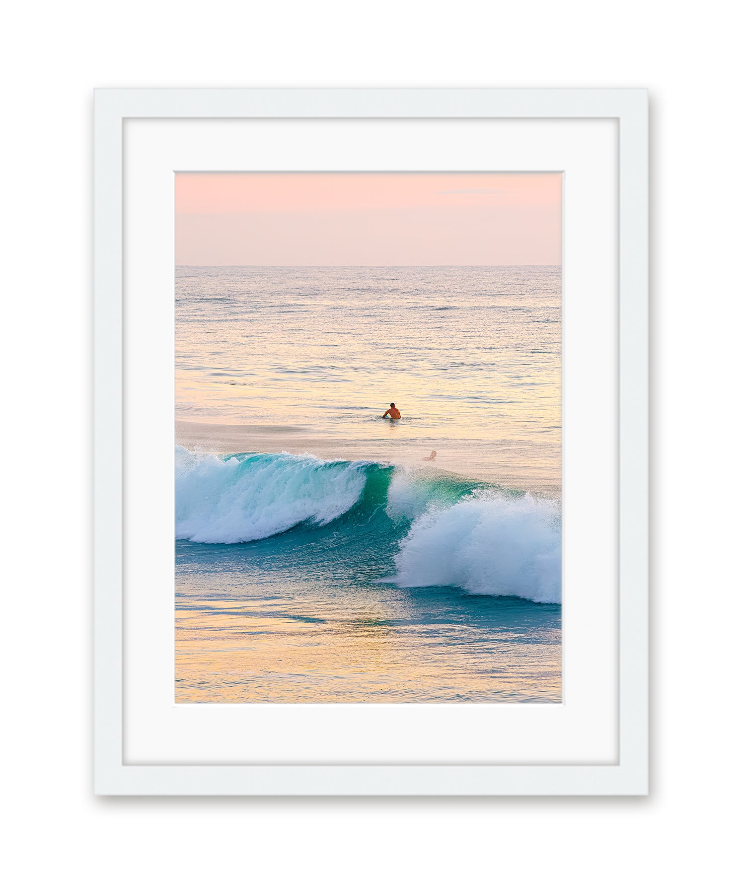 Waves below outlet a pastel sky, Montauk NY - 8x10 print with 11x14 mat