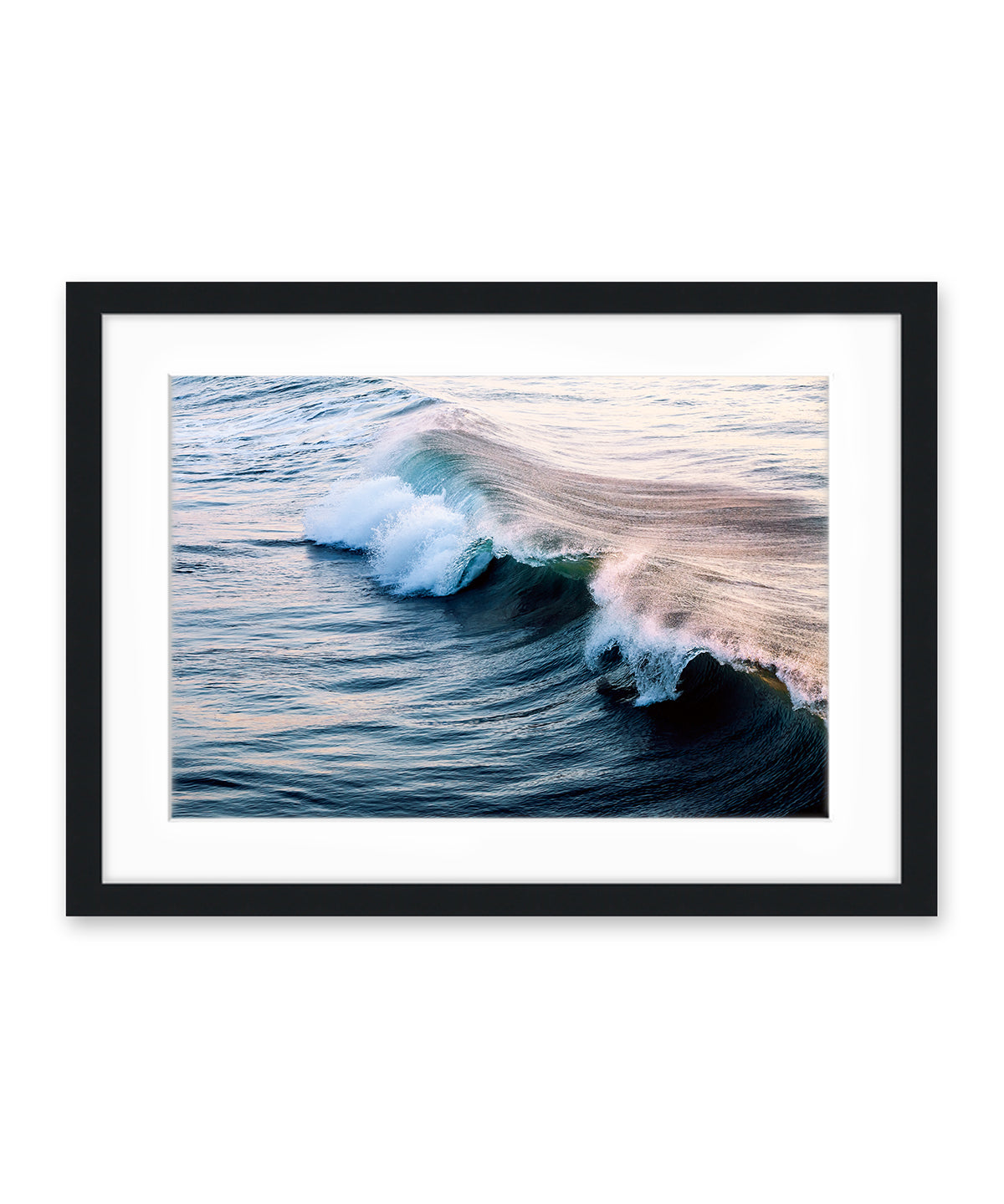 ocean wave photograph black frame