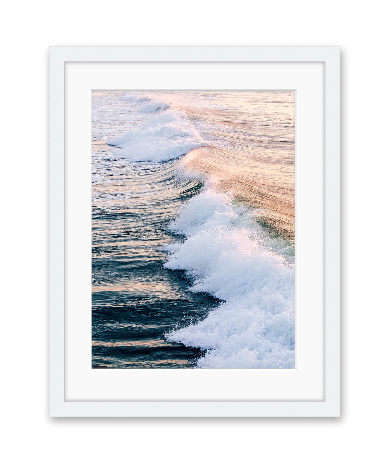 minimal pastel wave photograph white frame