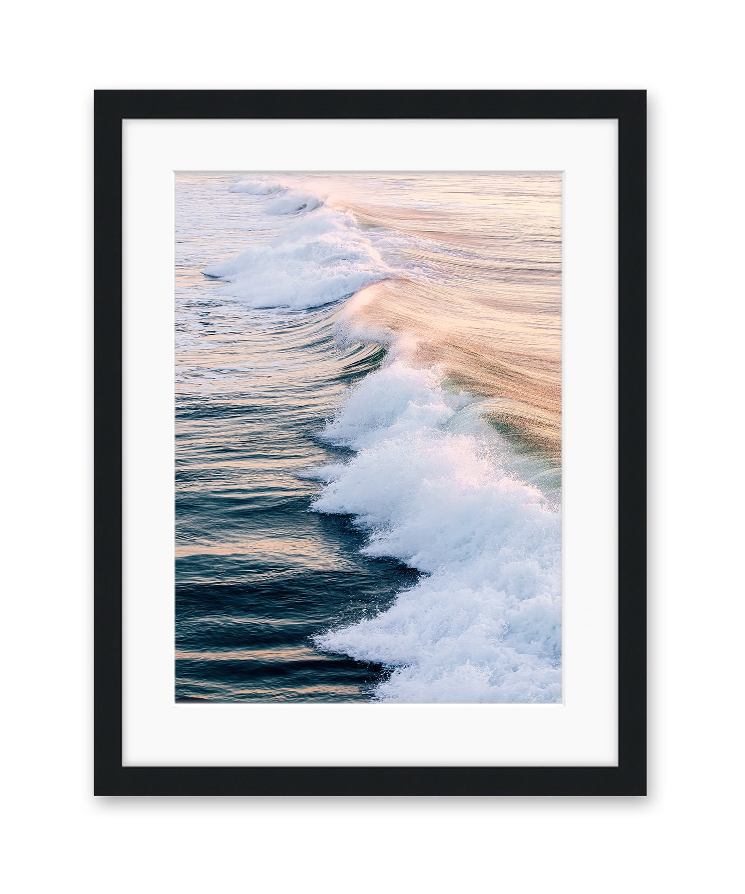 minimal pastel wave photograph black frame