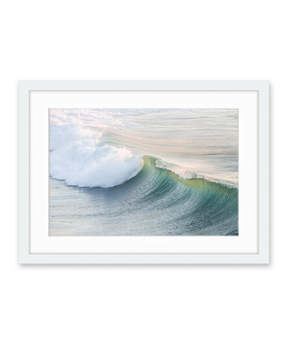 pastel wave ocean photograph white frame