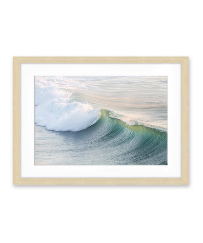 pastel wave ocean photograph wood frame