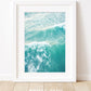 aqua blue aerial photograph ocean waves, wright and roam