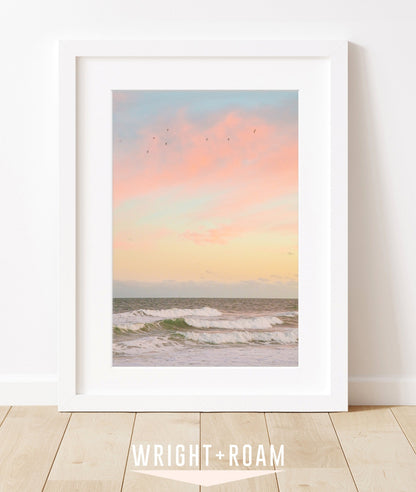 Pastel Warm Sunset Wrightsville Beach Photograph by Wright and Roam