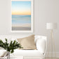 coastal neutral decor, soft blue abstract, minimal ocean print