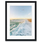 blue wrightsville beach morning photograph with black frame