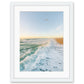 blue wrightsville beach photograph with white frame