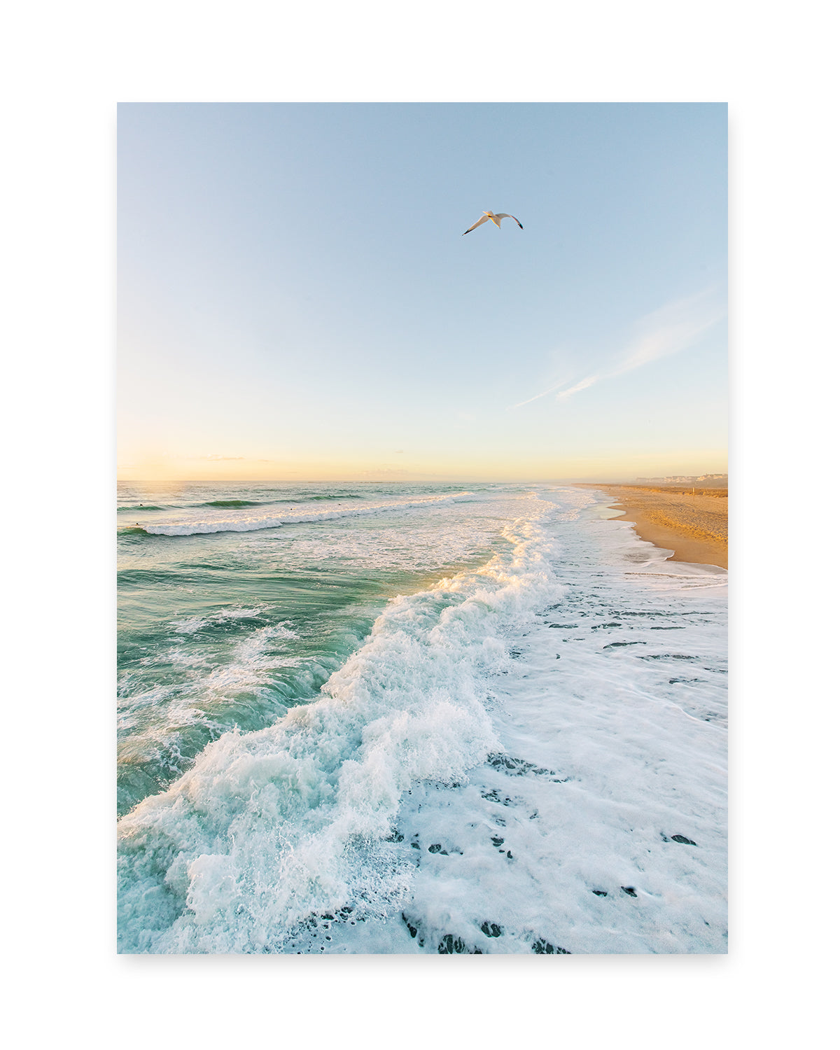 blue wrightsville beach morning - photograph by wright and roam
