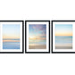 set of 3, abstract minimal beach prints, black wood frame by Wright and Roam