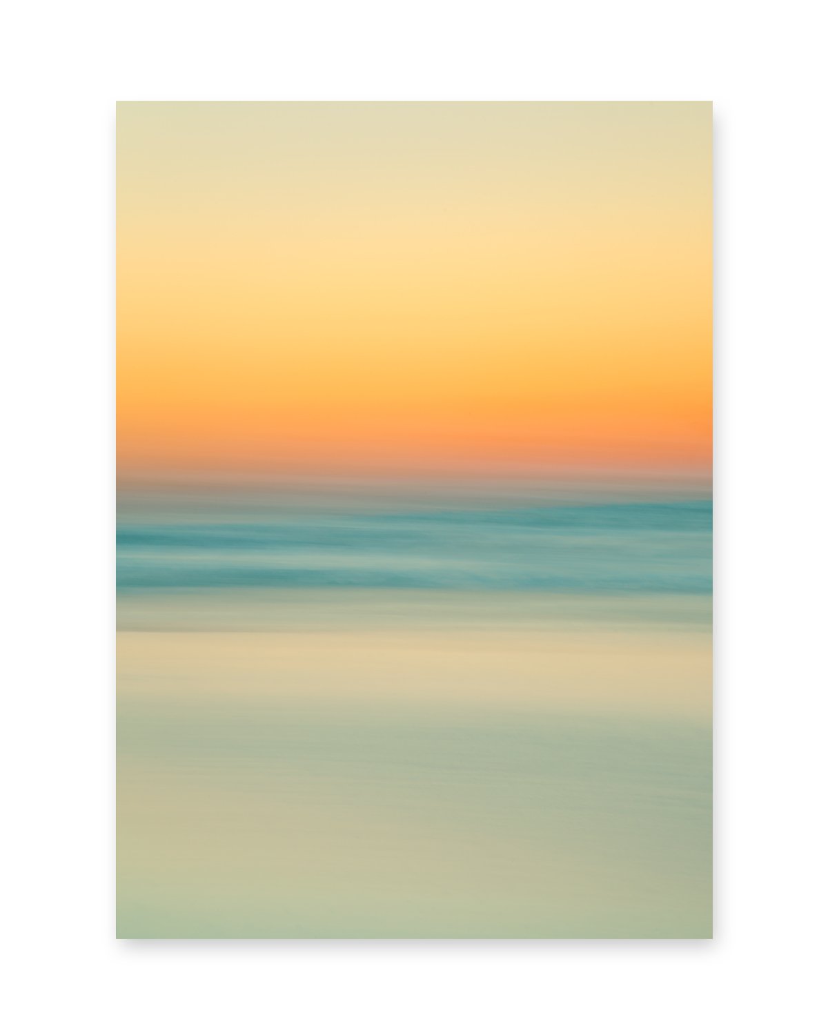 abstract minimal print, sunrise beach photograph by Wright and Roam