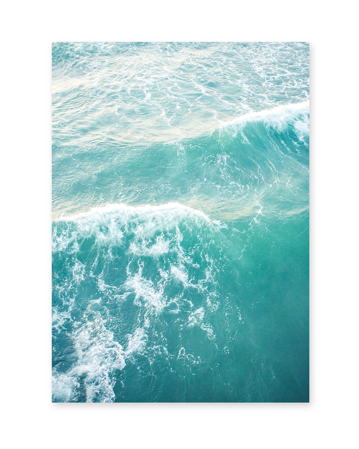 aqua blue ocean waves aerial photograph, by Wright and Roam
