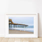 outer banks, avalon pier photograph, blue beach wall art by wright and roam