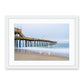 outer banks, avalon pier, blue beach wall art photograph by Wright and Roam, white Wood frame