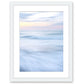 Blue Minimal Abstract Waves Beach Photograph White Frame by Wright and Roam