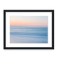 blue abstract minimal sunrise beach photograph, black wood frame by Wright and Roam