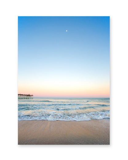 blue sunset beach photograph, wright and roam