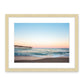 blue sunset beach photograph, Carolina beach, natural wood frame by Wright and Roam