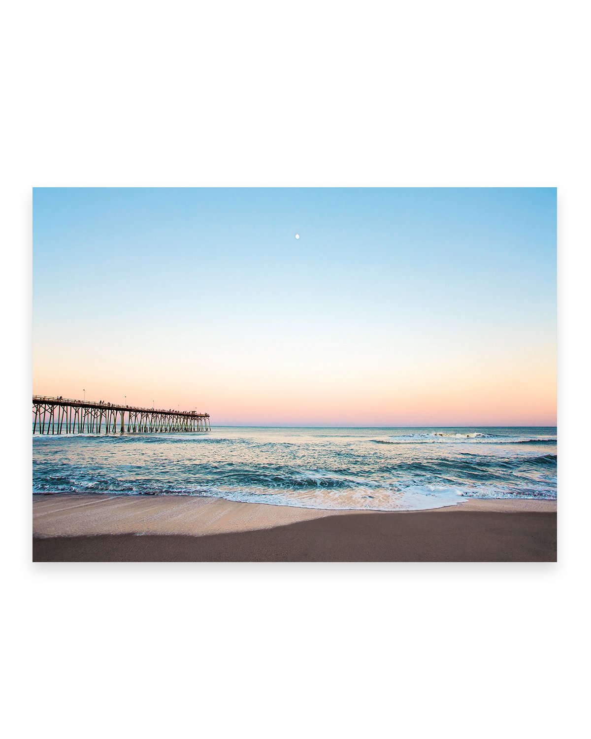 blue sunset beach photograph, Carolina beach, by Wright and Roam