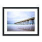 blue Johnny mercer pier Wrightsville beach photograph, black wood frame, by Wright and Roam