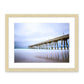 blue Johnny mercer pier Wrightsville beach photograph, natural wood frame, by Wright and Roam