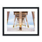 blue Johnny mercer pier wrightsville beach photograph, black frame, by Wright and Roam
