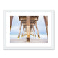 blue Johnny mercer pier wrightsville beach photograph, white frame, by Wright and Roam