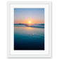 colorful blue wrightsville beach surf print, white frame