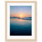 colorful blue wrightsville beach surf print, wood frame