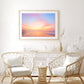 boho coastal decor featuring abstract colorful sunrise beach photograph by Wright and Roam