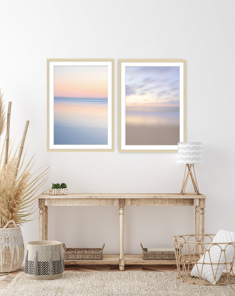 Boho Coastal Entryway Decor, Set of 2 abstract, Minimal Wall Art Prints, beach photographs