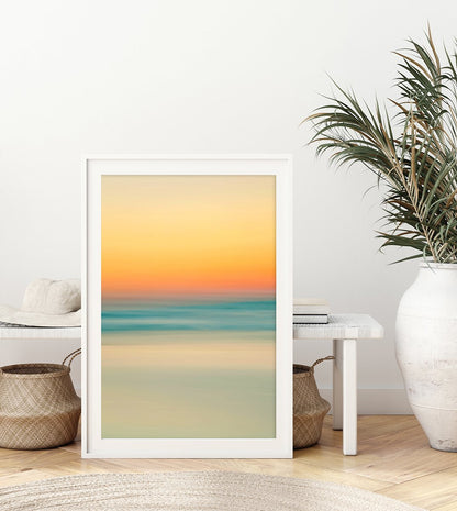 boho home decor, featuring white frame abstract minimal beach photograph by Wright and Roam