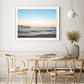 Boho Modern Dining Room Decor, Blue Sunset Beach Photograph by Wright and Roam