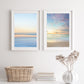 bright coastal decor, set of 2 abstract beach prints