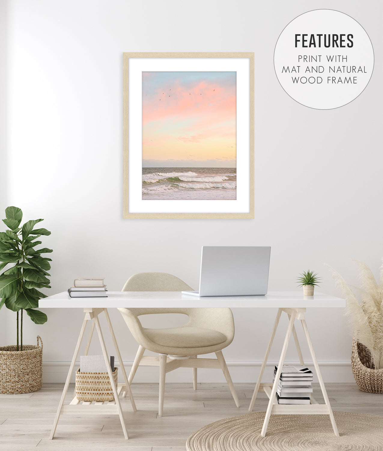 Pastel Warm Sunset Beach Print