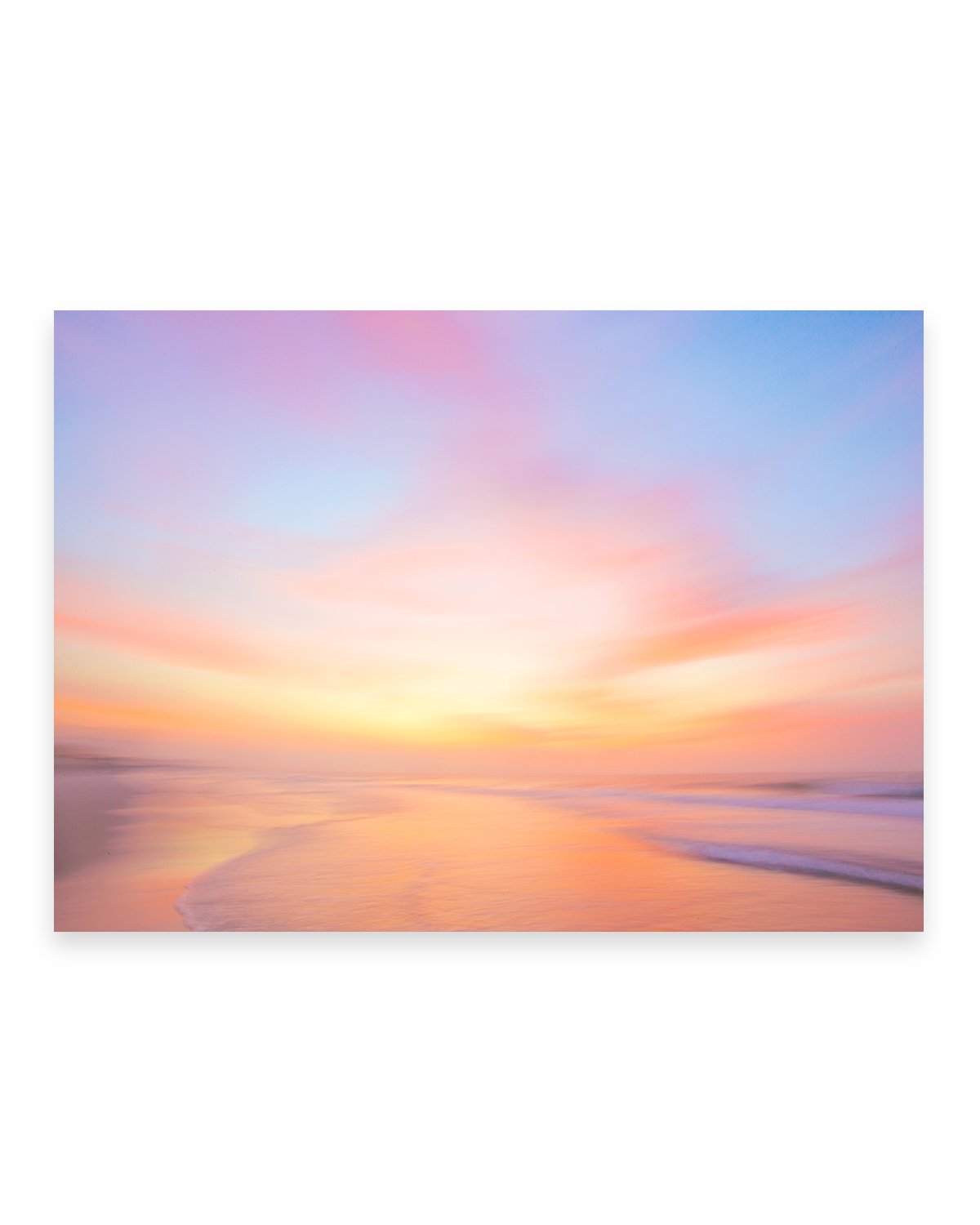 colorful abstract sunrise beach photograph by Wright and Roam