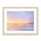 colorful pastel purple and blue sunrise Wrightsville beach photograph, natural wood frame by Wright and Roam
