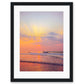 colorful sunrise wrightsville beach photograph, black frame