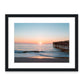 Teal Blue Sunrise Wrightsville Beach Photograph, Black Frame by Wright and Roam