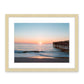 Teal Blue Sunrise Wrightsville Beach Photograph, Natural Wood Frame by Wright and Roam