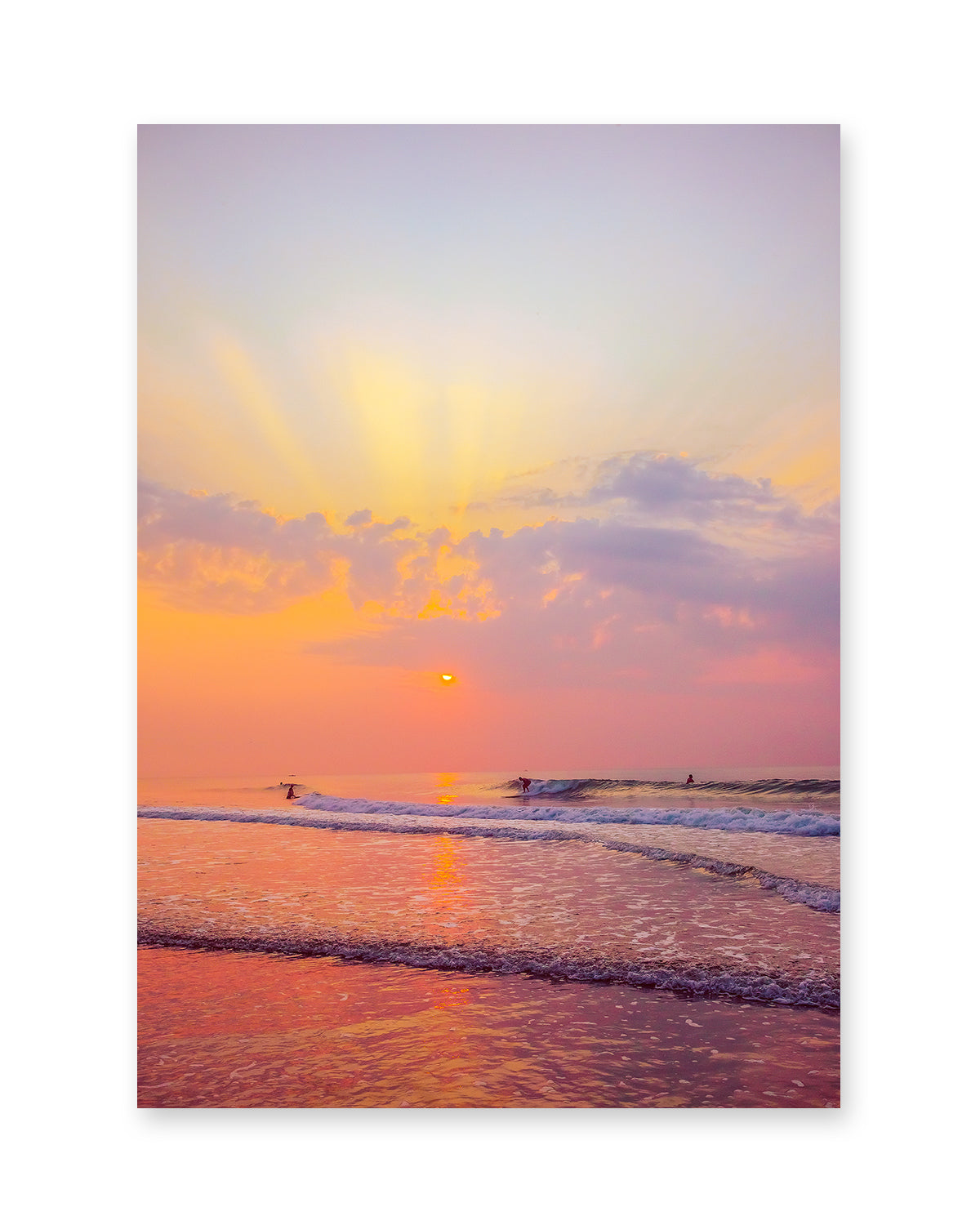 colorful sunrise wrightsville beach print