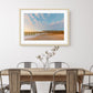 modern coastal dining room decor, framed beach print