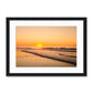 golden sunrise surf print, black frame