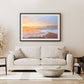 Modern Living Room Decor, Colorful Sunrise Beach Photograph by Wright and Roam