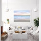 Modern Living Room Decor, Blue Sunset Beach Photograph